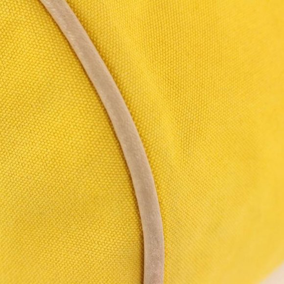 Hermès Yellow Canvas Sac Polochon Mimile Drawstring Backpack 913her18 - Picture 9 of 12